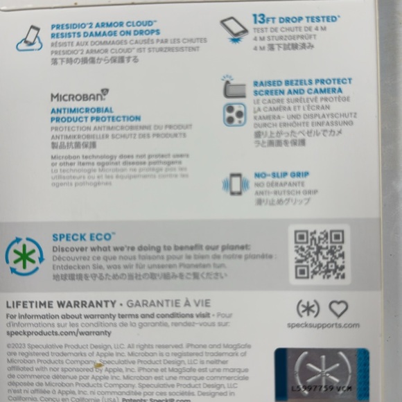 Speck Presidio Grip Discolored IPhone 15 PRO Case - Picture 10 of 11